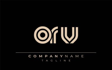 ORV Yaratıcı Eşsiz Modern Harf Logosu Tasarımı. Benzersiz bir harf dizaynına sahip stilize logo, soyut minimalist estetik ve modern cazibe sunar.