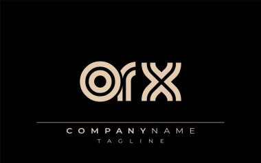 ORX Yaratıcı Eşsiz Modern Harf Logosu Tasarımı. Benzersiz bir harf dizaynına sahip stilize logo, soyut minimalist estetik ve modern cazibe sunar.