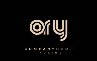 ORY Yaratıcı Eşsiz Modern Harf Logosu Tasarımı. Benzersiz bir harf dizaynına sahip stilize logo, soyut minimalist estetik ve modern cazibe sunar.