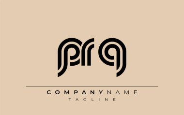 PRQ Yaratıcı Eşsiz Modern Harf Logosu Tasarımı. Benzersiz bir harf dizaynına sahip stilize logo, soyut minimalist estetik ve modern cazibe sunar.