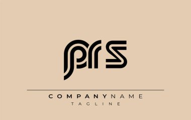 PRS Yaratıcı Eşsiz Modern Harf Logosu Tasarımı. Benzersiz bir harf dizaynına sahip stilize logo, soyut minimalist estetik ve modern cazibe sunar.