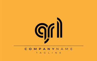 QRL Yaratıcı Eşsiz Modern Harf Logosu Tasarımı. Benzersiz bir harf dizaynına sahip stilize logo, soyut minimalist estetik ve modern cazibe sunar.