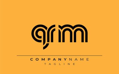 QRM Yaratıcı Eşsiz Modern Harf Logosu Tasarımı. Benzersiz bir harf dizaynına sahip stilize logo, soyut minimalist estetik ve modern cazibe sunar.