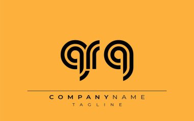 QRQ Yaratıcı Eşsiz Modern Harf Logosu Tasarımı. Benzersiz bir harf dizaynına sahip stilize logo, soyut minimalist estetik ve modern cazibe sunar.