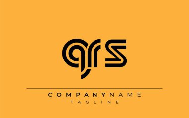 QRS Yaratıcı Eşsiz Modern Harf Logosu Tasarımı. Benzersiz bir harf dizaynına sahip stilize logo, soyut minimalist estetik ve modern cazibe sunar.