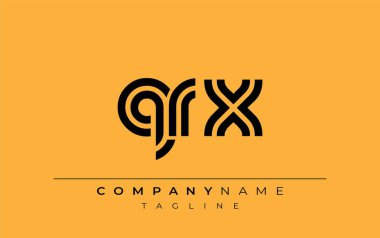 QRX Yaratıcı Eşsiz Modern Harf Logosu Tasarımı. Benzersiz bir harf dizaynına sahip stilize logo, soyut minimalist estetik ve modern cazibe sunar.