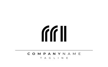 RRI Yaratıcı Eşsiz Modern Harf Logosu Tasarımı. Benzersiz bir harf dizaynına sahip stilize logo, soyut minimalist estetik ve modern cazibe sunar.