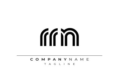 RRN Yaratıcı Eşsiz Modern Harf Logosu Tasarımı. Benzersiz bir harf dizaynına sahip stilize logo, soyut minimalist estetik ve modern cazibe sunar.