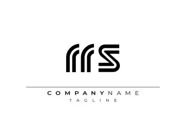RRS Yaratıcı Eşsiz Modern Harf Logosu Tasarımı. Benzersiz bir harf dizaynına sahip stilize logo, soyut minimalist estetik ve modern cazibe sunar.
