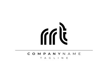 RRT Yaratıcı Eşsiz Modern Harf Logosu Tasarımı. Benzersiz bir harf dizaynına sahip stilize logo, soyut minimalist estetik ve modern cazibe sunar.
