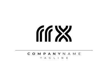 RRX Yaratıcı Eşsiz Modern Harf Logosu Tasarımı. Benzersiz bir harf dizaynına sahip stilize logo, soyut minimalist estetik ve modern cazibe sunar.
