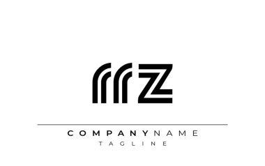 RRZ Yaratıcı Eşsiz Modern Harf Logosu Tasarımı. Benzersiz bir harf dizaynına sahip stilize logo, soyut minimalist estetik ve modern cazibe sunar.