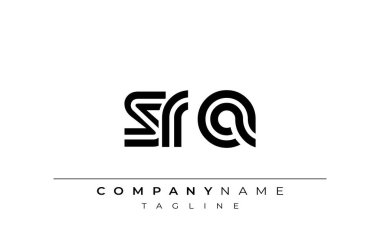 SRA Yaratıcı Eşsiz Modern Harf Logosu Tasarımı. Benzersiz bir harf dizaynına sahip stilize logo, soyut minimalist estetik ve modern cazibe sunar.