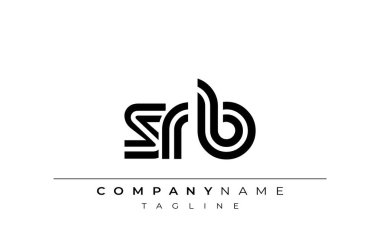 SRB Yaratıcı Eşsiz Modern Harf Logosu Tasarımı. Benzersiz bir harf dizaynına sahip stilize logo, soyut minimalist estetik ve modern cazibe sunar.