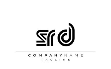 SRD Yaratıcı Eşsiz Modern Harf Logosu Tasarımı. Benzersiz bir harf dizaynına sahip stilize logo, soyut minimalist estetik ve modern cazibe sunar.