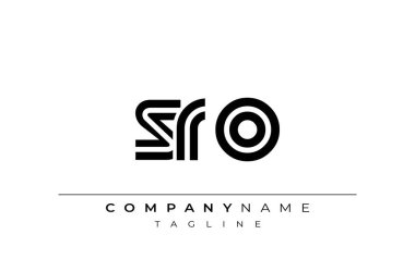 SRO Yaratıcı Eşsiz Modern Harf Logosu Tasarımı. Benzersiz bir harf dizaynına sahip stilize logo, soyut minimalist estetik ve modern cazibe sunar.