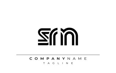 SRN Yaratıcı Eşsiz Modern Harf Logosu Tasarımı. Benzersiz bir harf dizaynına sahip stilize logo, soyut minimalist estetik ve modern cazibe sunar.