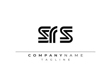 SRS Yaratıcı Eşsiz Modern Harf Logosu Tasarımı. Benzersiz bir harf dizaynına sahip stilize logo, soyut minimalist estetik ve modern cazibe sunar.