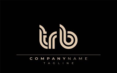 TRB Yaratıcı Eşsiz Modern Harf Logosu Tasarımı. Benzersiz bir harf dizaynına sahip stilize logo, soyut minimalist estetik ve modern cazibe sunar.