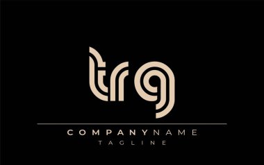 TRG Yaratıcı Eşsiz Modern Harf Logosu Tasarımı. Benzersiz bir harf dizaynına sahip stilize logo, soyut minimalist estetik ve modern cazibe sunar.
