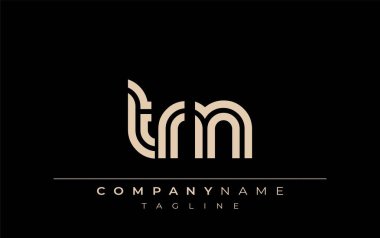 TRN Yaratıcı Eşsiz Modern Harf Logosu Tasarımı. Benzersiz bir harf dizaynına sahip stilize logo, soyut minimalist estetik ve modern cazibe sunar.