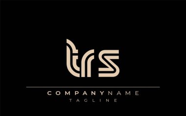 TRS Yaratıcı Eşsiz Modern Harf Logosu Tasarımı. Benzersiz bir harf dizaynına sahip stilize logo, soyut minimalist estetik ve modern cazibe sunar.