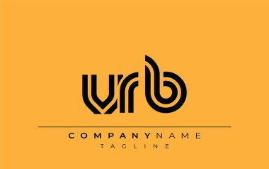 VRB Yaratıcı Eşsiz Modern Harf Logosu Tasarımı. Benzersiz bir harf dizaynına sahip stilize logo, soyut minimalist estetik ve modern cazibe sunar.