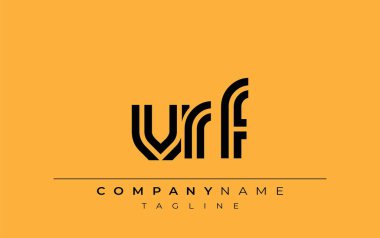 VRF Yaratıcı Eşsiz Modern Harf Logosu Tasarımı. Benzersiz bir harf dizaynına sahip stilize logo, soyut minimalist estetik ve modern cazibe sunar.
