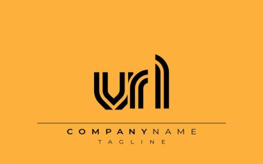 VRL Yaratıcı Eşsiz Modern Harf Logosu Tasarımı. Benzersiz bir harf dizaynına sahip stilize logo, soyut minimalist estetik ve modern cazibe sunar.