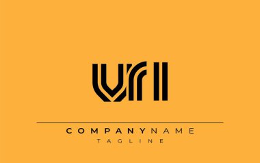 VRI Yaratıcı Eşsiz Modern Harf Logosu Tasarımı. Benzersiz bir harf dizaynına sahip stilize logo, soyut minimalist estetik ve modern cazibe sunar.