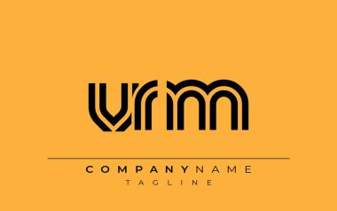 VRM Yaratıcı Eşsiz Modern Harf Logosu Tasarımı. Benzersiz bir harf dizaynına sahip stilize logo, soyut minimalist estetik ve modern cazibe sunar.