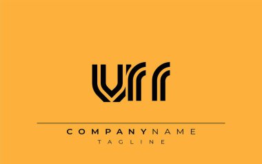 VRR Yaratıcı Eşsiz Modern Harf Logosu Tasarımı. Benzersiz bir harf dizaynına sahip stilize logo, soyut minimalist estetik ve modern cazibe sunar.