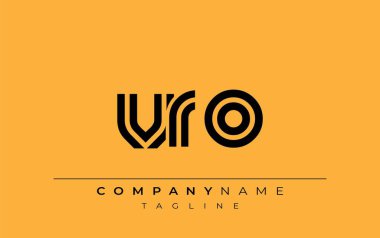 VRO Yaratıcı Eşsiz Modern Harf Logosu Tasarımı. Benzersiz bir harf dizaynına sahip stilize logo, soyut minimalist estetik ve modern cazibe sunar.