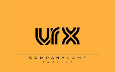 VRX Yaratıcı Eşsiz Modern Harf Logosu Tasarımı. Benzersiz bir harf dizaynına sahip stilize logo, soyut minimalist estetik ve modern cazibe sunar.
