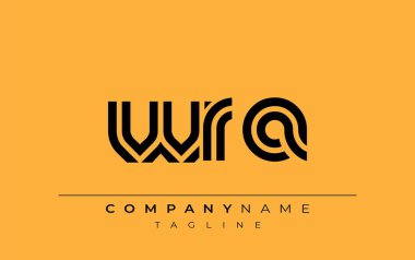 WRA Yaratıcı Eşsiz Modern Harf Logosu Tasarımı. Benzersiz bir harf dizaynına sahip stilize logo, soyut minimalist estetik ve modern cazibe sunar.