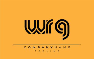 WRG Yaratıcı Eşsiz Modern Harf Logosu Tasarımı. Benzersiz bir harf dizaynına sahip stilize logo, soyut minimalist estetik ve modern cazibe sunar.