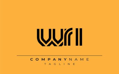 WRI Yaratıcı Eşsiz Modern Harf Logosu Tasarımı. Benzersiz bir harf dizaynına sahip stilize logo, soyut minimalist estetik ve modern cazibe sunar.