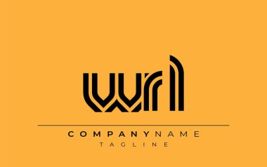 WRL Yaratıcı Eşsiz Modern Harf Logosu Tasarımı. Benzersiz bir harf dizaynına sahip stilize logo, soyut minimalist estetik ve modern cazibe sunar.