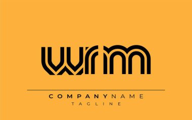 WRM Yaratıcı Eşsiz Modern Harf Logosu Tasarımı. Benzersiz bir harf dizaynına sahip stilize logo, soyut minimalist estetik ve modern cazibe sunar.