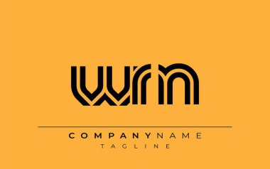 WRN Yaratıcı Eşsiz Modern Harf Logosu Tasarımı. Benzersiz bir harf dizaynına sahip stilize logo, soyut minimalist estetik ve modern cazibe sunar.