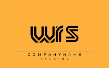 WRS Yaratıcı Eşsiz Modern Harf Logosu Tasarımı. Benzersiz bir harf dizaynına sahip stilize logo, soyut minimalist estetik ve modern cazibe sunar.