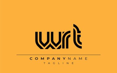 WRT Yaratıcı Eşsiz Modern Harf Logosu Tasarımı. Benzersiz bir harf dizaynına sahip stilize logo, soyut minimalist estetik ve modern cazibe sunar.