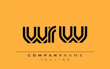 WRW Yaratıcı Eşsiz Modern Harf Logosu Tasarımı. Benzersiz bir harf dizaynına sahip stilize logo, soyut minimalist estetik ve modern cazibe sunar.
