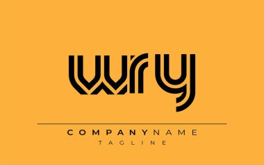 WRY Yaratıcı Eşsiz Modern Harf Logosu Tasarımı. Benzersiz bir harf dizaynına sahip stilize logo, soyut minimalist estetik ve modern cazibe sunar.