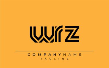 WRZ Yaratıcı Eşsiz Modern Harf Logosu Tasarımı. Benzersiz bir harf dizaynına sahip stilize logo, soyut minimalist estetik ve modern cazibe sunar.