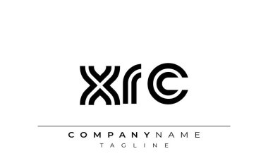 XRC Yaratıcı Eşsiz Modern Harf Logosu Tasarımı. Benzersiz bir harf dizaynına sahip stilize logo, soyut minimalist estetik ve modern cazibe sunar.