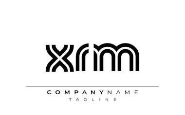XRM Yaratıcı Eşsiz Modern Harf Logosu Tasarımı. Benzersiz bir harf dizaynına sahip stilize logo, soyut minimalist estetik ve modern cazibe sunar.