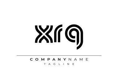 XRQ Yaratıcı Eşsiz Modern Harf Logosu Tasarımı. Benzersiz bir harf dizaynına sahip stilize logo, soyut minimalist estetik ve modern cazibe sunar.
