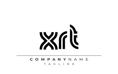 XRT Yaratıcı Eşsiz Modern Harf Logosu Tasarımı. Benzersiz bir harf dizaynına sahip stilize logo, soyut minimalist estetik ve modern cazibe sunar.