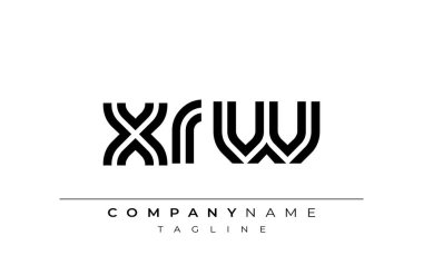 XRW Yaratıcı Eşsiz Modern Harf Logosu Tasarımı. Benzersiz bir harf dizaynına sahip stilize logo, soyut minimalist estetik ve modern cazibe sunar.